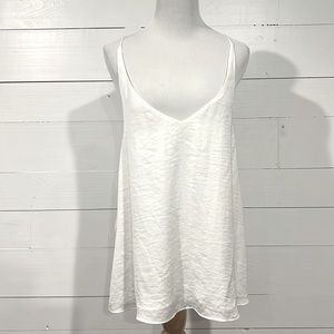 River Island size 16 super low back criss cross white tank